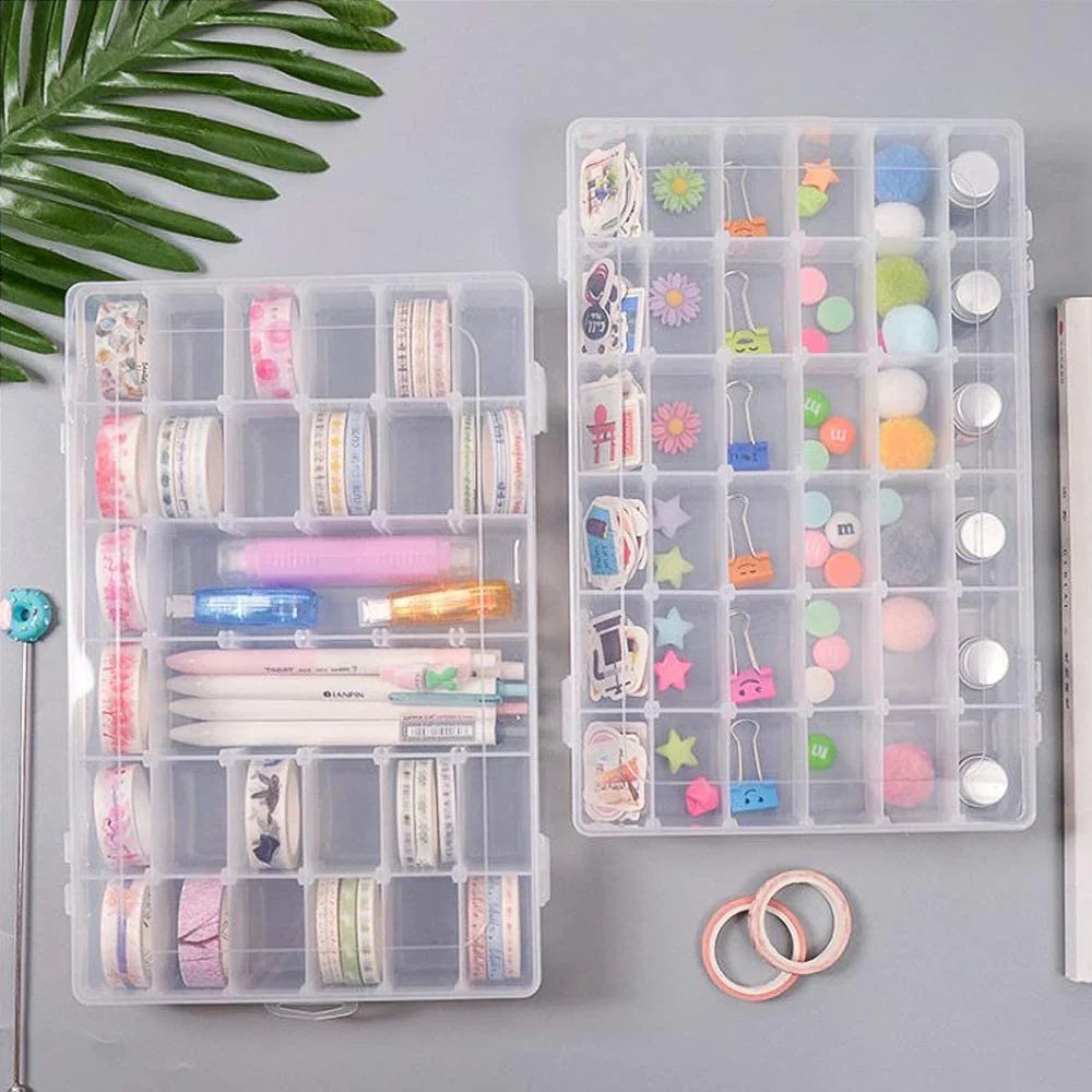 36 grid transparent organizer box