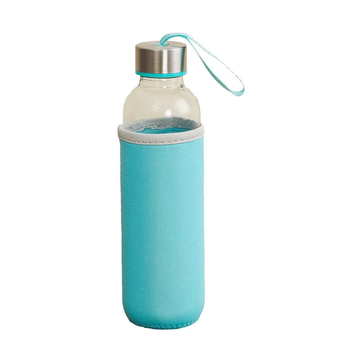 Glass Water Bottle with Silicone Sleeve – 500ml Portable Bottle 5 Glass Water Bottle with Silicone Sleeve – 500ml Portable Bottle - Image 5