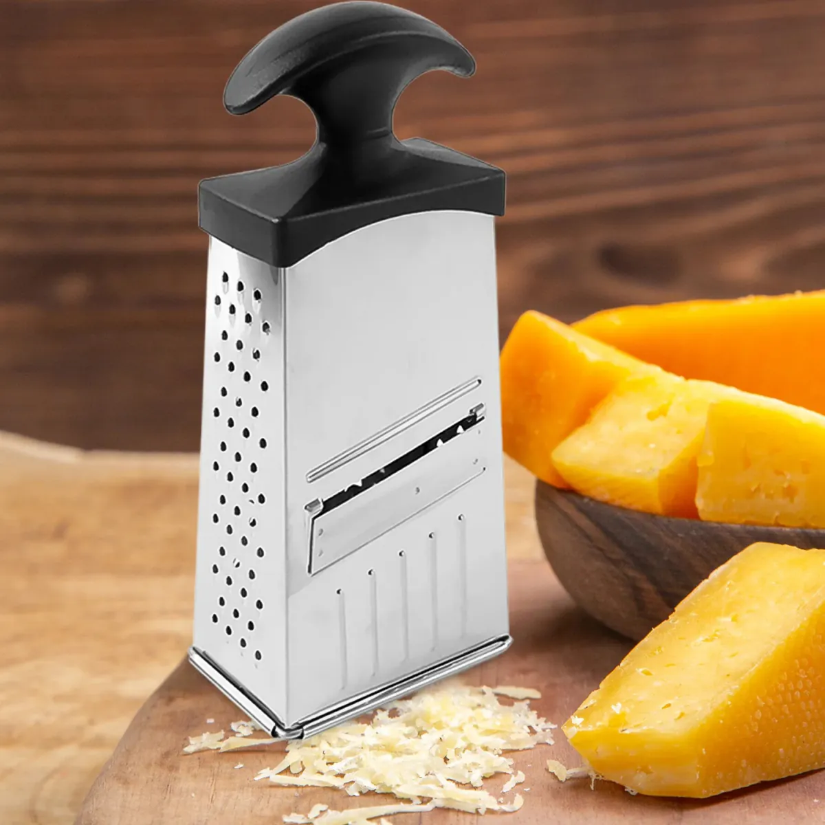 4 In 1 Stainless Steel Kitchen Grater & Vegetable Slicer 6 4 In 1 Stainless Steel Kitchen Grater & Vegetable Slicer - Image 6