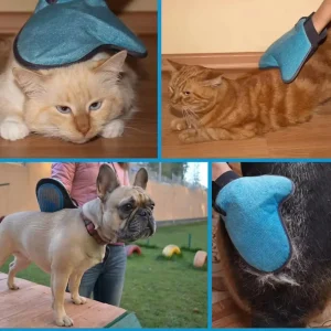 pet grooming hair remover gloves