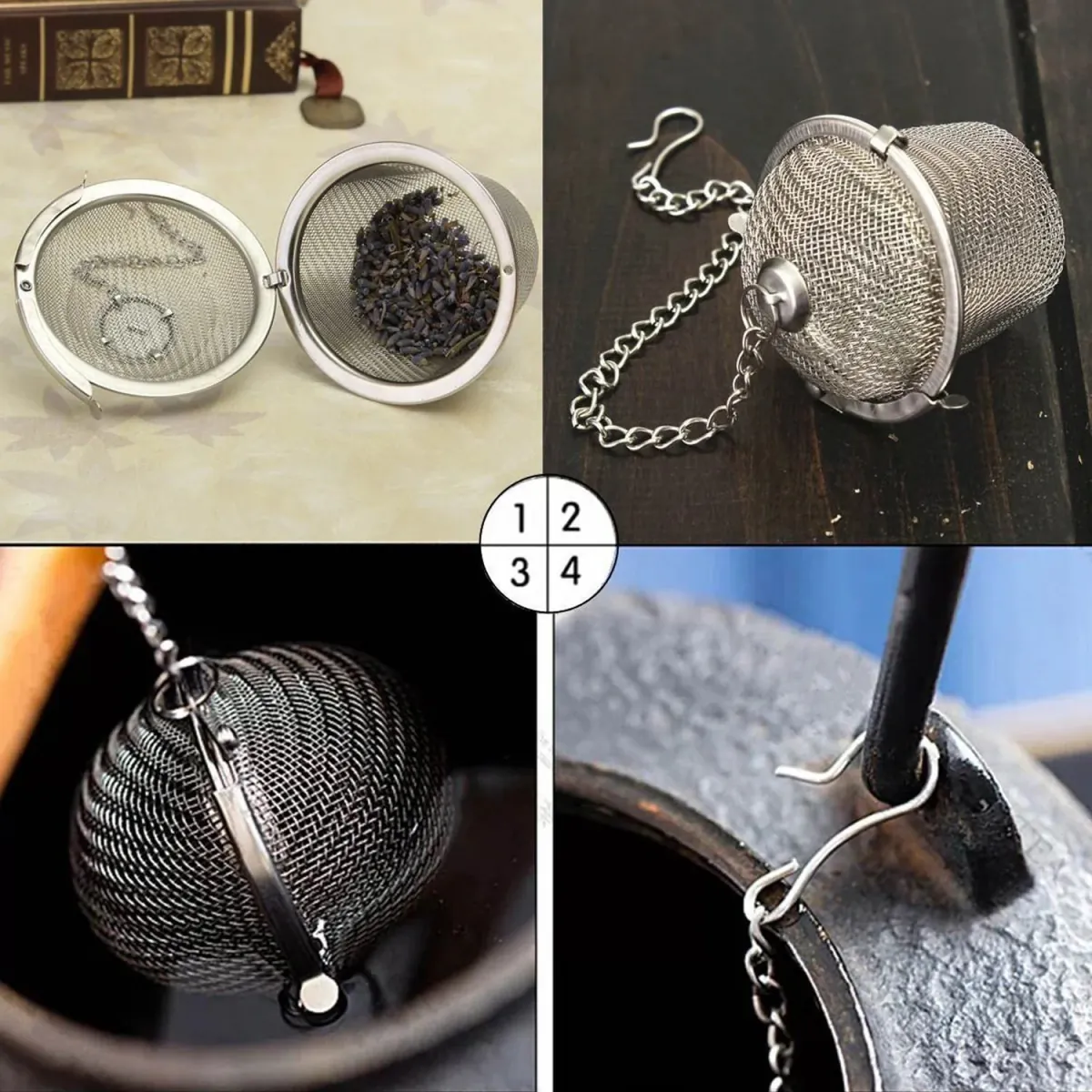Stainless Steel Tea Strainer Ball – Loose Tea Filter - Image 3