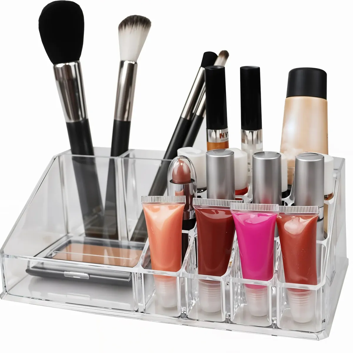 16 Grid Makeup Organizer Box – Acrylic Cosmetic Storage Stand 6 16 Grid Makeup Organizer Box – Acrylic Cosmetic Storage Stand - Image 6