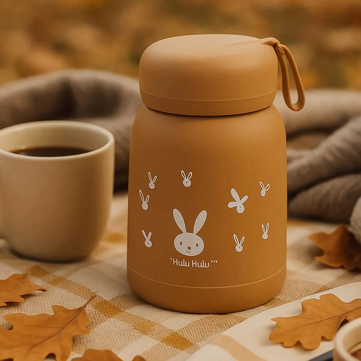 Kids Cute Bunny Water Bottle 330ml – Insulated Sipper Bottle - Image 6