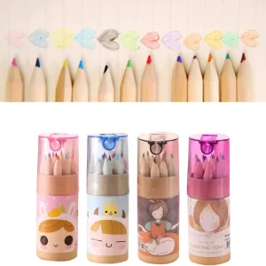 Kids mini colouring pencils set with sharpener