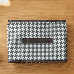 Foldable fabric storage basket organizer