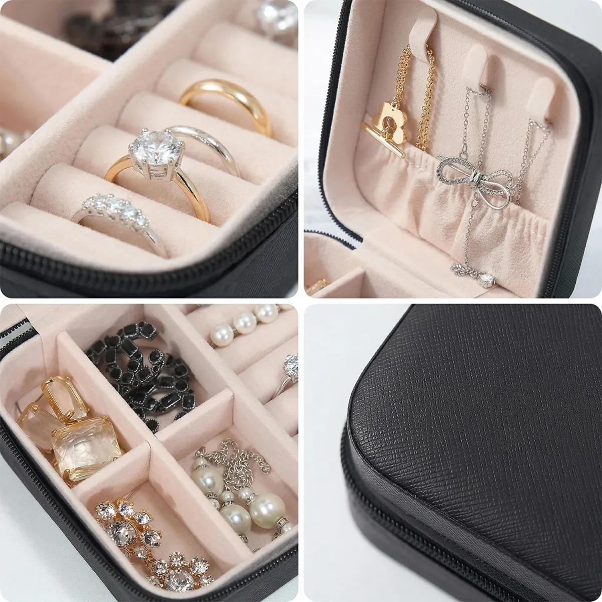 Travel Jewellery Organizer Box with PU Leather - 1 Pc - Image 5